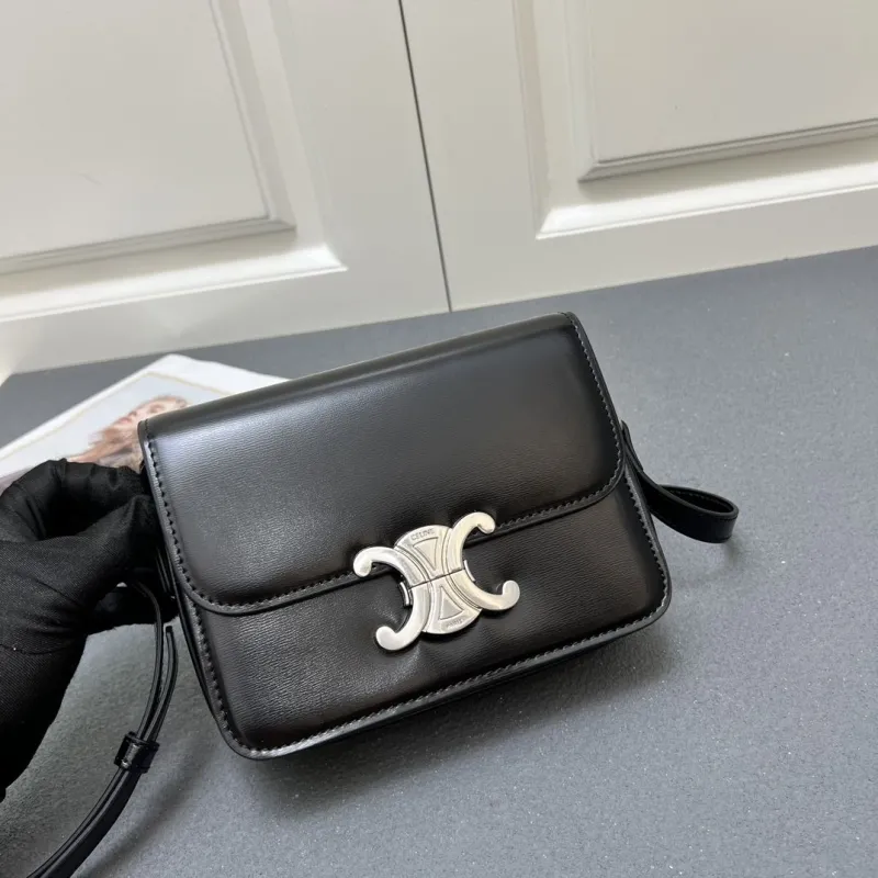 Celine Black Small Crossbody Satchel Bag 7712SQ - Image 3