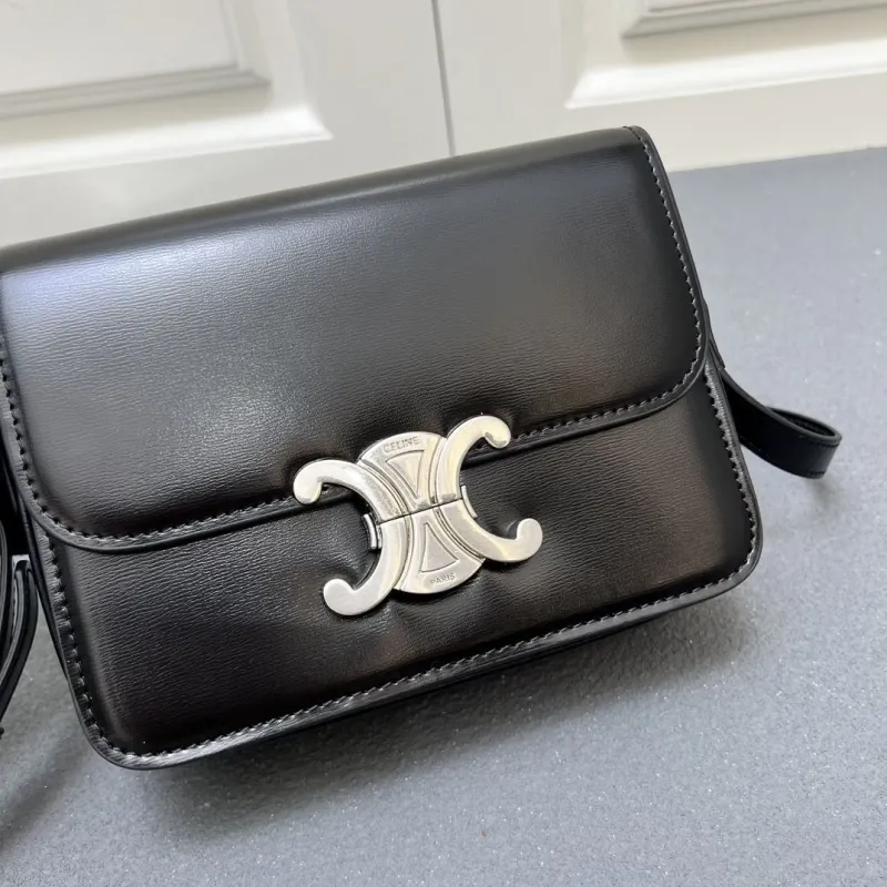 Celine Black Small Crossbody Satchel Bag 7712SQ - Image 4