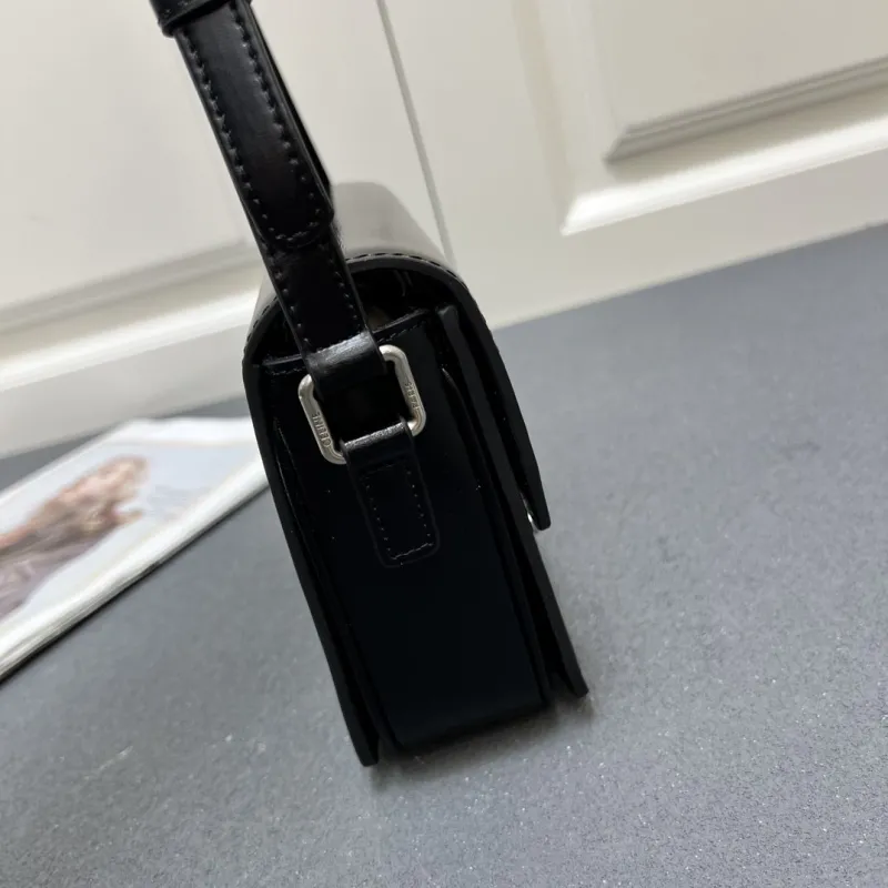 Celine Black Small Crossbody Satchel Bag 7712SQ - Image 6