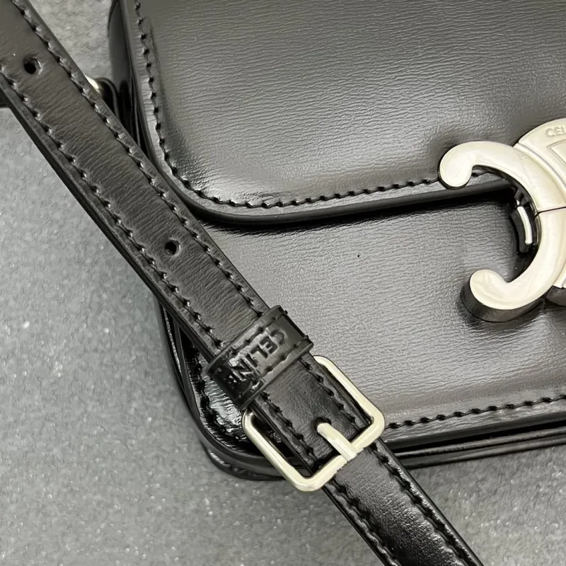 Celine Black Small Crossbody Satchel Bag 7712SQ - Image 7