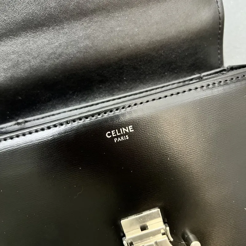 Celine Black Small Crossbody Satchel Bag 7712SQ - Image 9