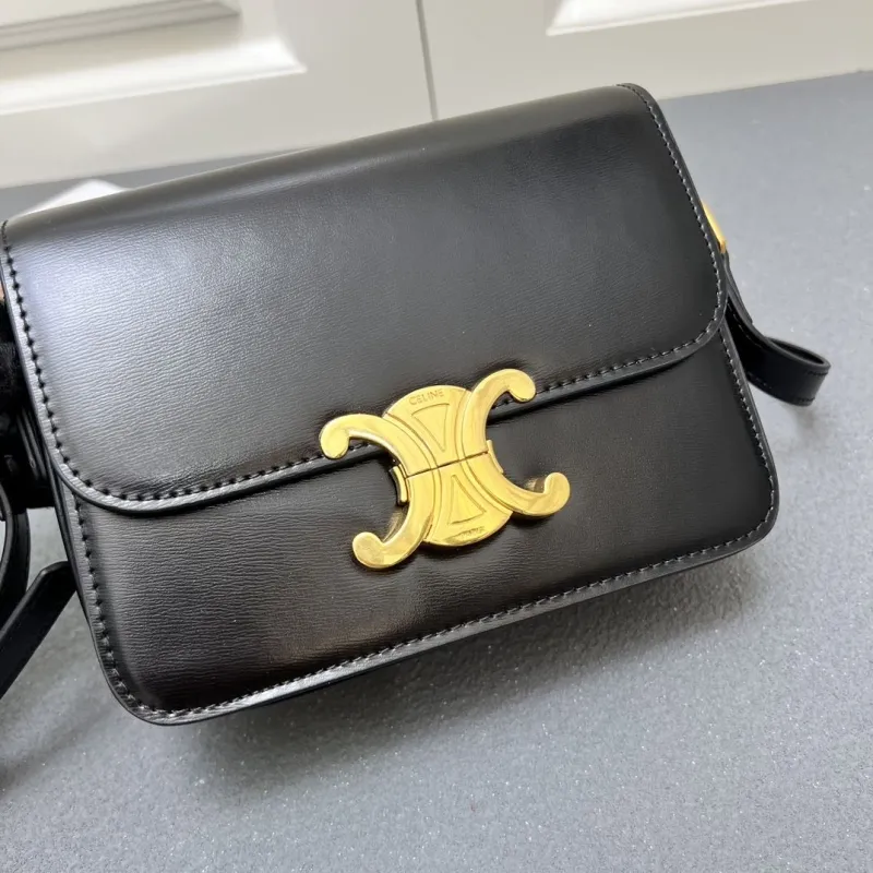 Celine Black Small Crossbody Satchel Bag 7712SQ - Image 4