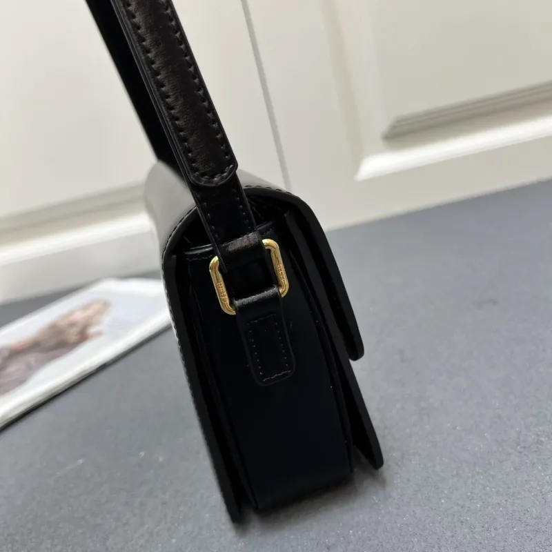 Celine Black Small Crossbody Satchel Bag 7712SQ - Image 5