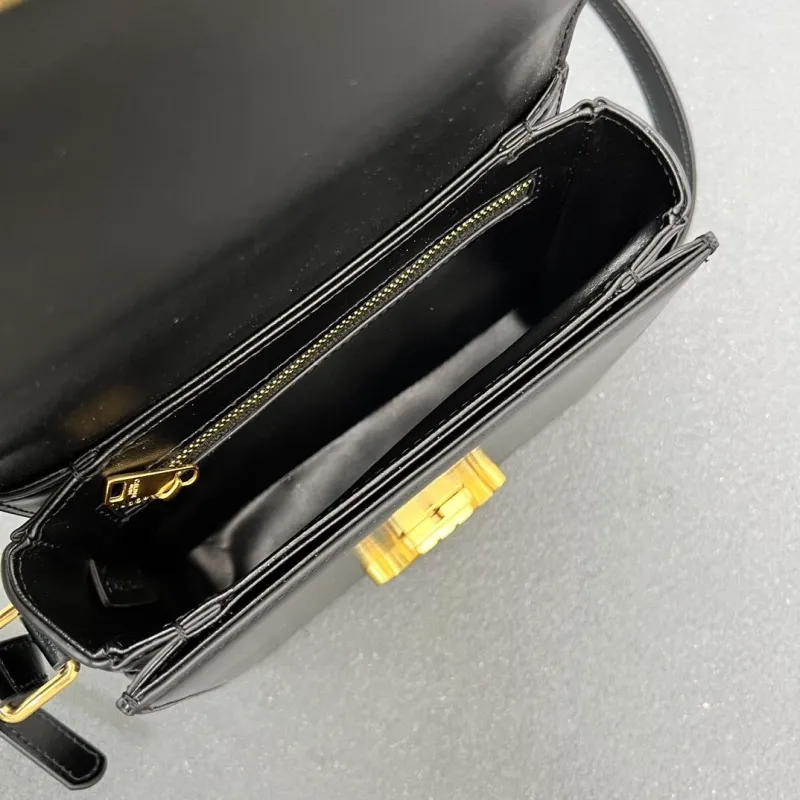 Celine Black Small Crossbody Satchel Bag 7712SQ - Image 8