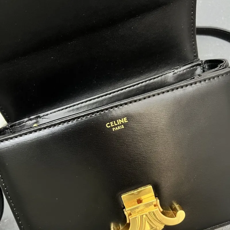 Celine Black Small Crossbody Satchel Bag 7712SQ - Image 9