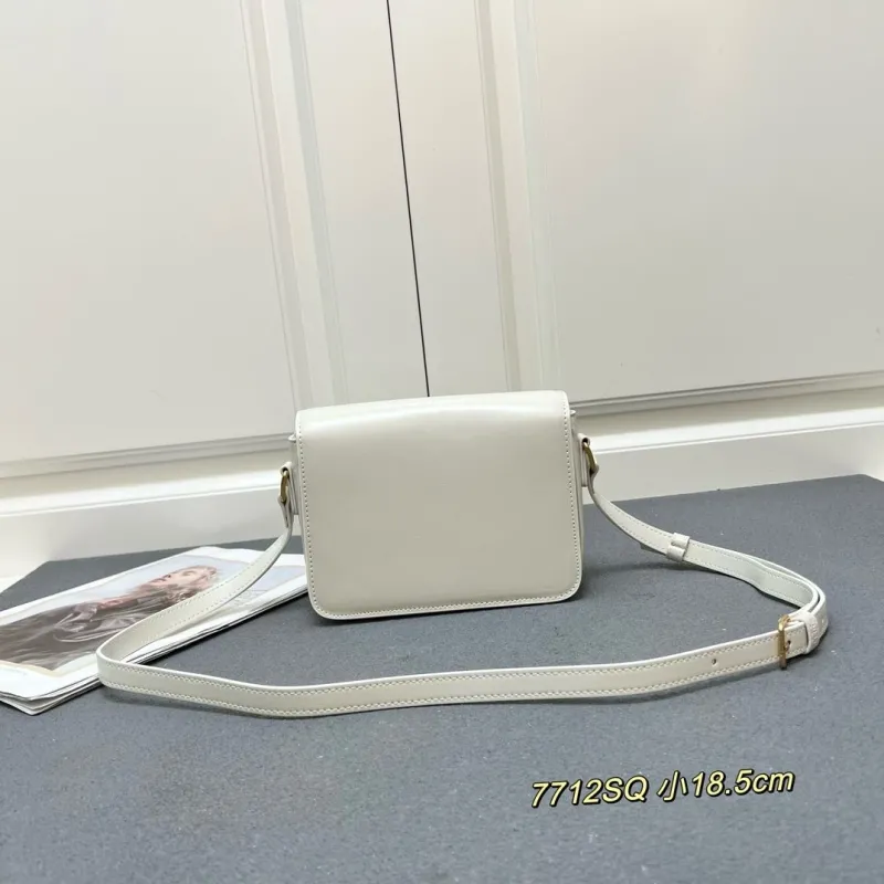 Alternative view of Celine White Small Crossbody Satchel Bag 7712SQ