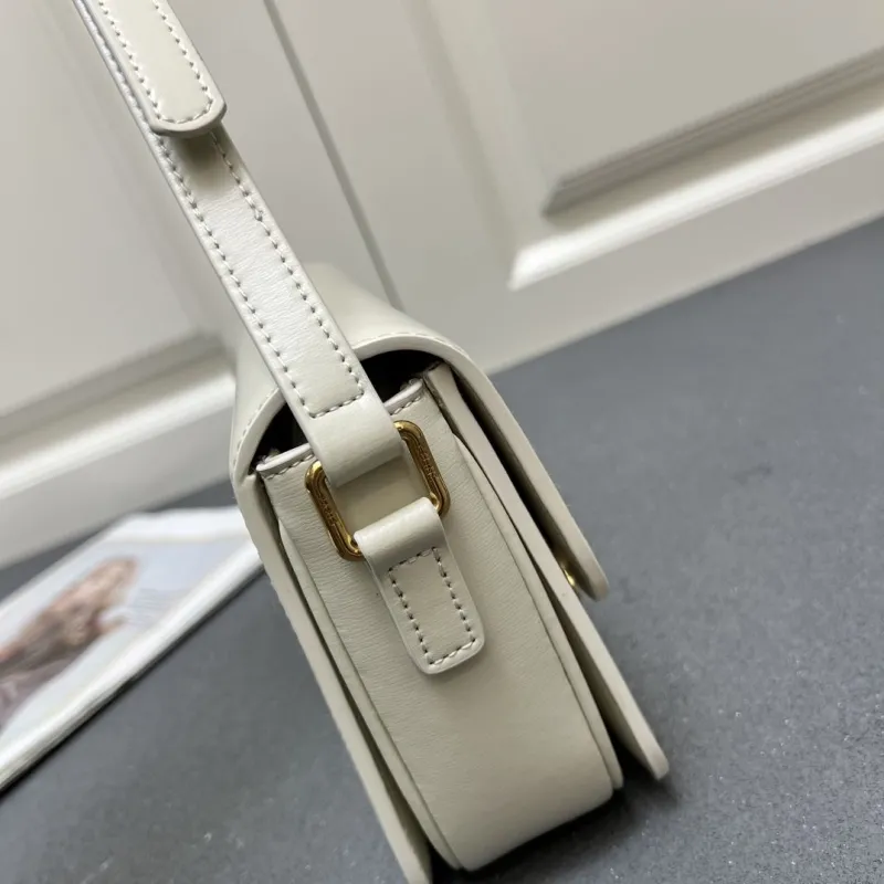 Celine White Small Crossbody Satchel Bag 7712SQ - Image 5