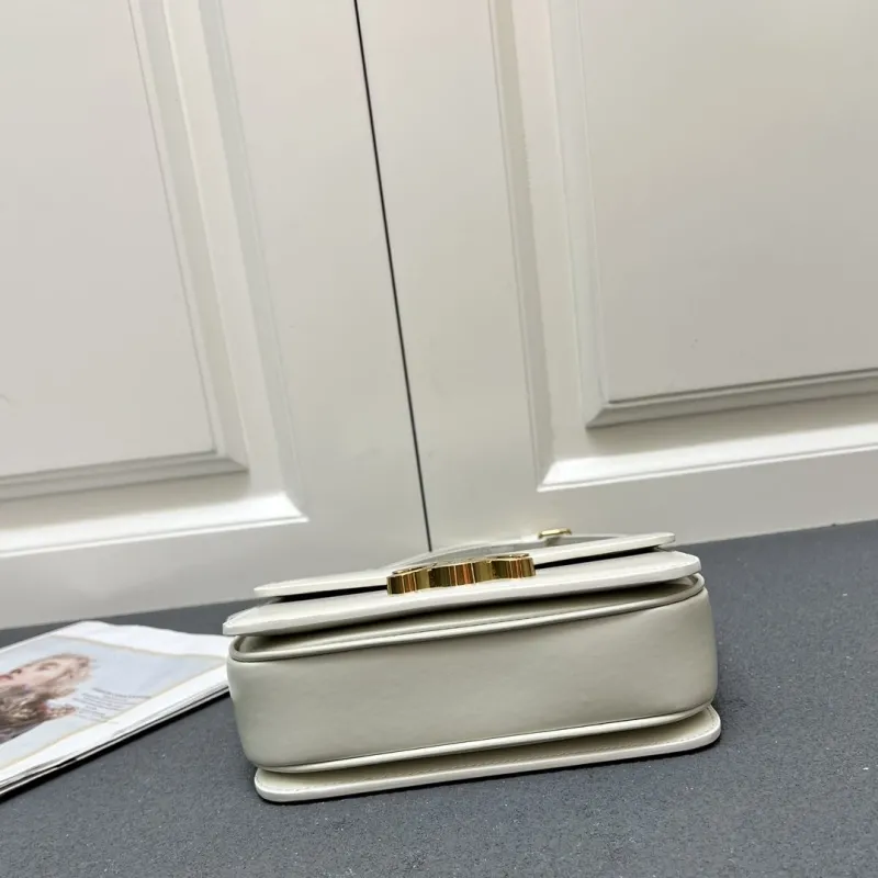 Celine White Small Crossbody Satchel Bag 7712SQ - Image 7