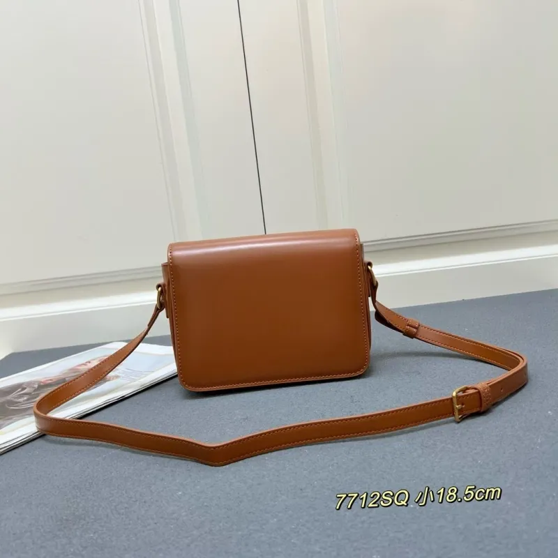 Alternative view of Celine Brown Small Crossbody Satchel Bag 7712SQ