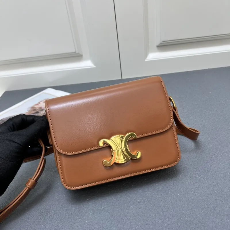 Celine Brown Small Crossbody Satchel Bag 7712SQ - Image 3