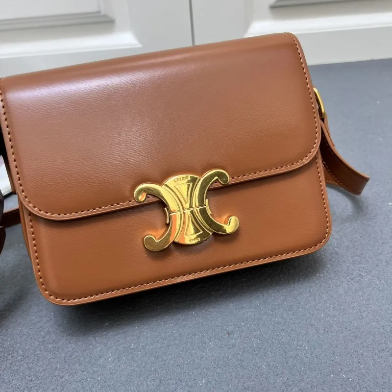 Celine Brown Small Crossbody Satchel Bag 7712SQ - Image 4