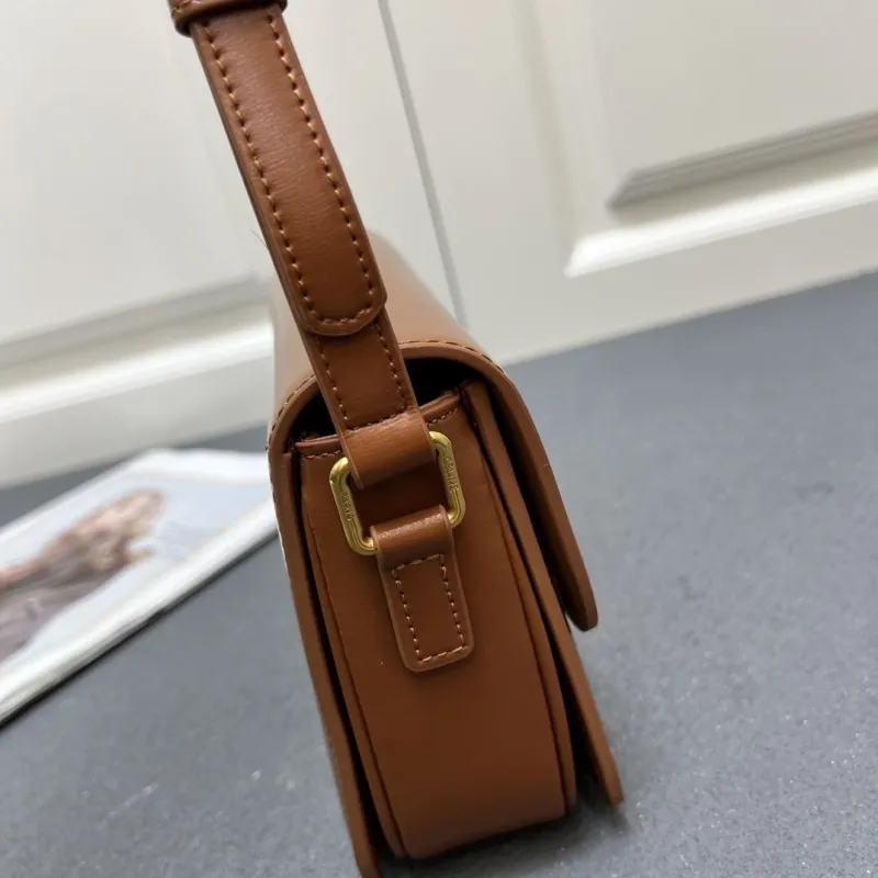 Celine Brown Small Crossbody Satchel Bag 7712SQ - Image 5