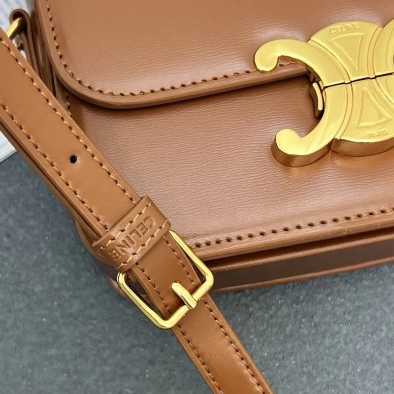 Celine Brown Small Crossbody Satchel Bag 7712SQ - Image 6