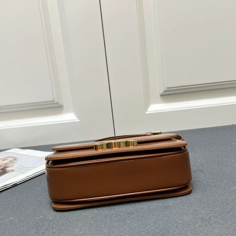 Celine Brown Small Crossbody Satchel Bag 7712SQ - Image 7