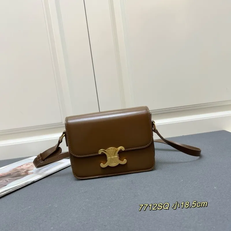 Celine Small Brown Satchel Bag 7712SQ