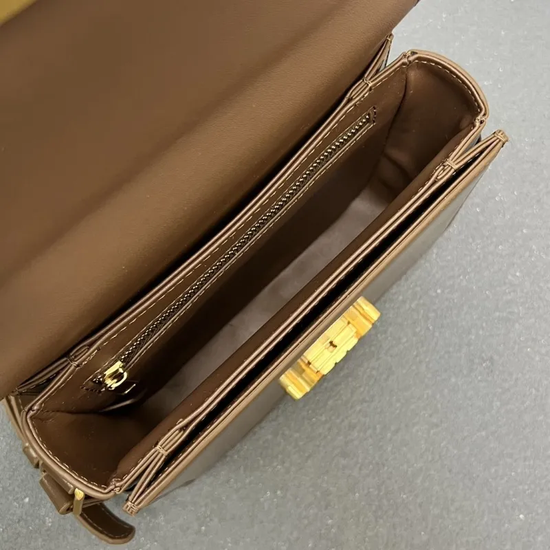 Celine Small Brown Satchel Bag 7712SQ - Image 8