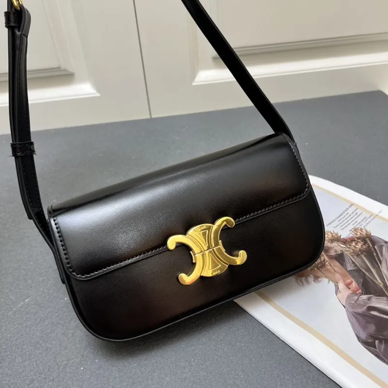 Celine Black Leather Satchel Shoulder Bag 7721SQ - Image 3