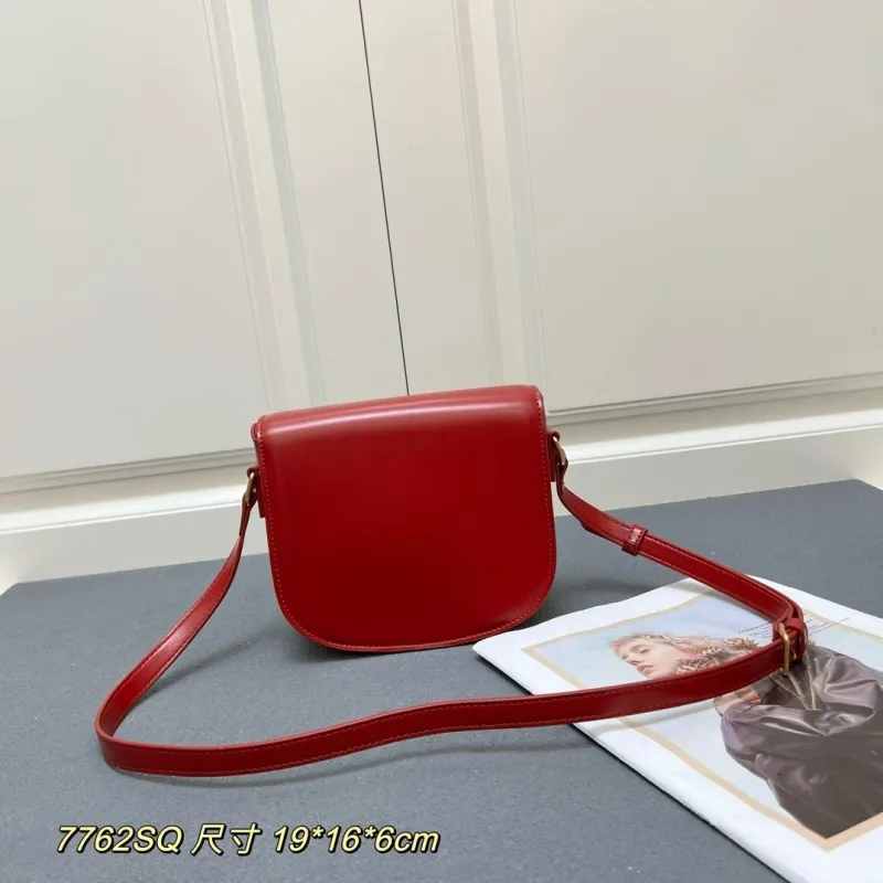 Alternative view of Celine Red Crossbody Saddle Bag 7762SQ