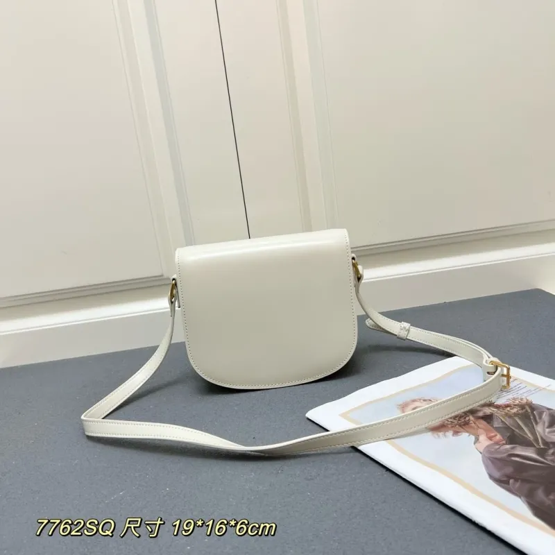 Alternative view of Celine Cream Saddle Crossbody Bag 7762SQ