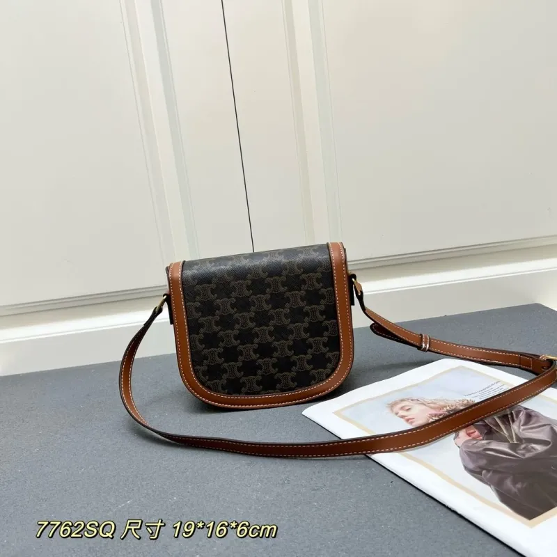 Alternative view of Celine 7762SQ Monogram Saddle Crossbody Bag