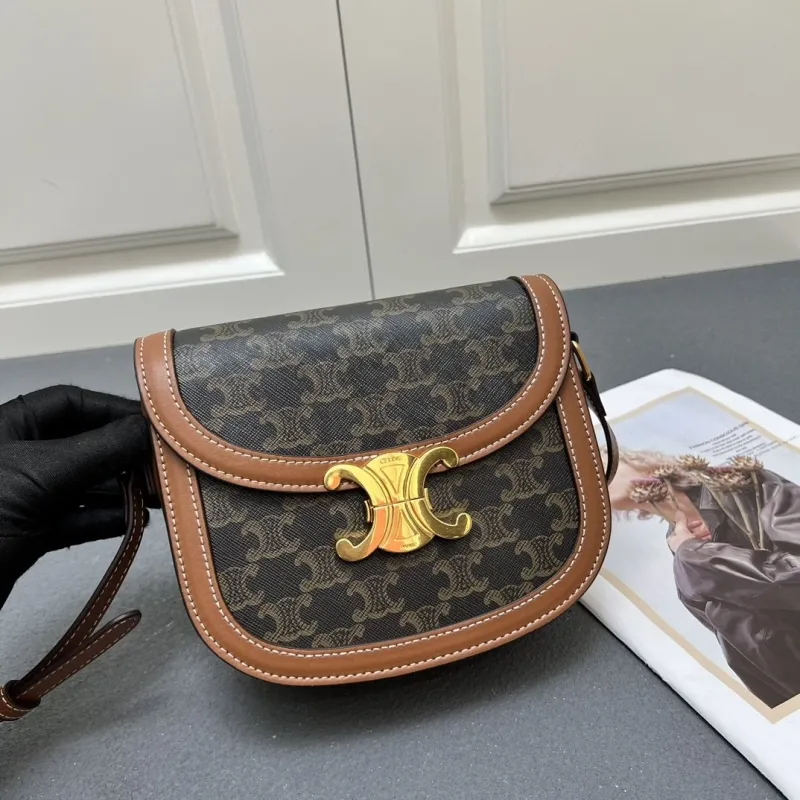 Celine 7762SQ Monogram Saddle Crossbody Bag - Image 3