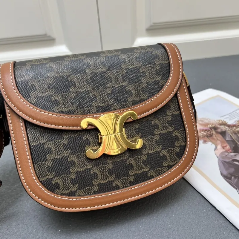 Celine 7762SQ Monogram Saddle Crossbody Bag - Image 4