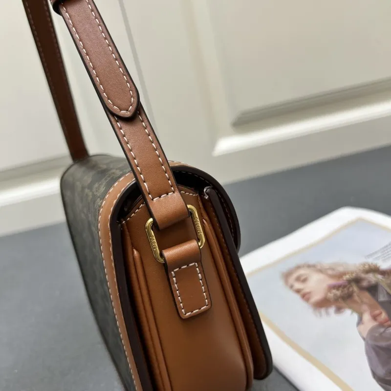 Celine 7762SQ Monogram Saddle Crossbody Bag - Image 6