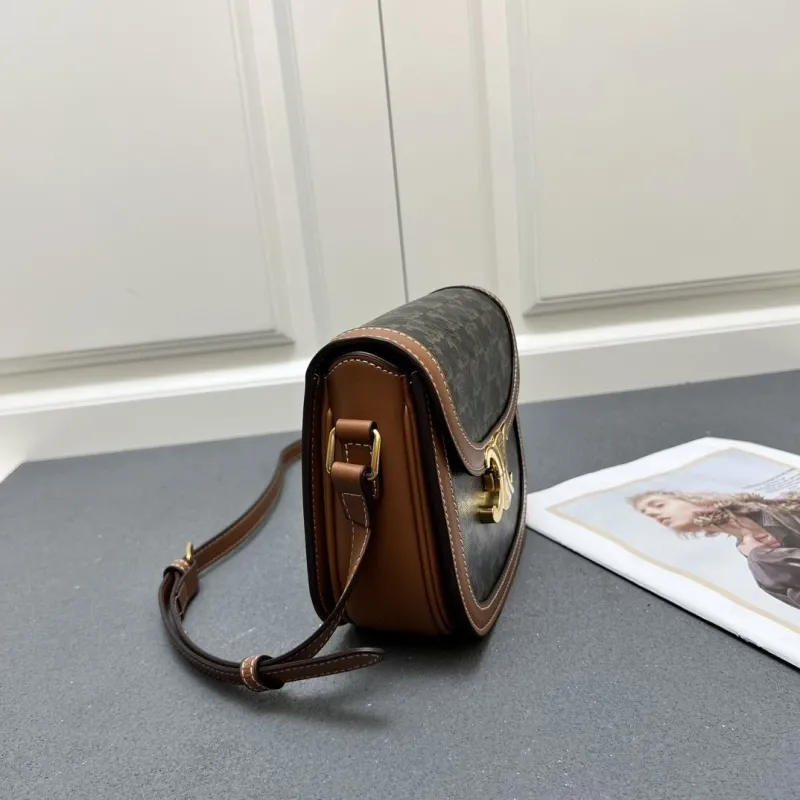 Celine 7762SQ Monogram Saddle Crossbody Bag - Image 7