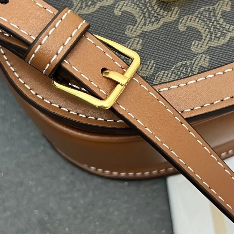 Celine 7762SQ Monogram Saddle Crossbody Bag - Image 8