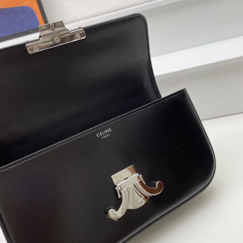 Celine Black Chain Satchel Bag 164 - Image 7