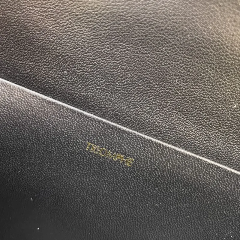 Celine Black Leather Chain Satchel Bag - Image 9