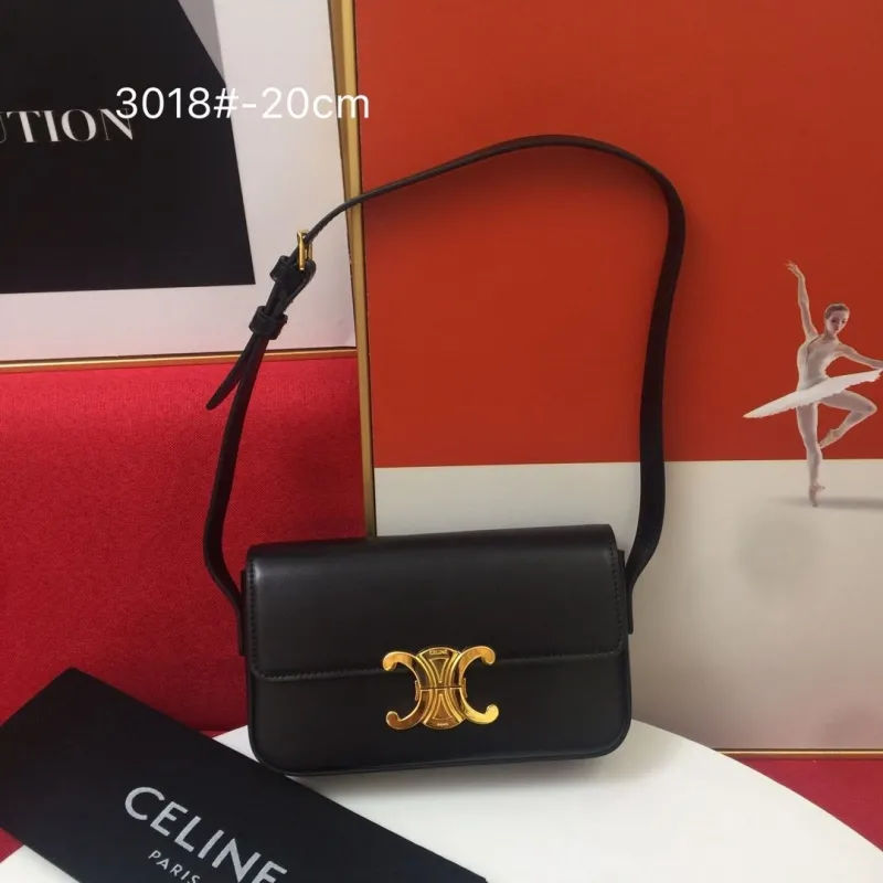 Celine Black Crossbody Bag Model 3018 Size 20cm