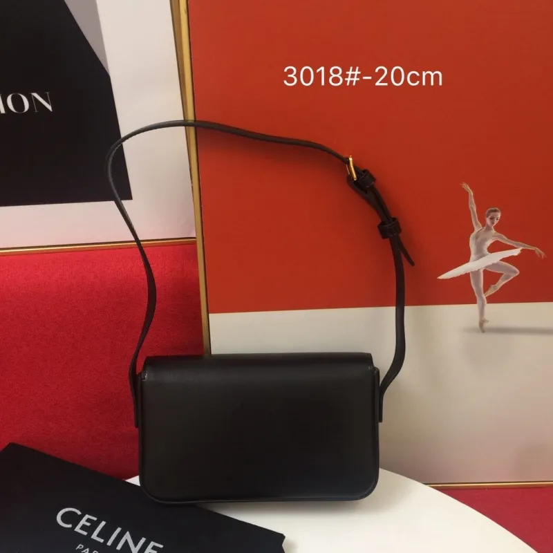 Alternative view of Celine Black Crossbody Bag Model 3018 Size 20cm
