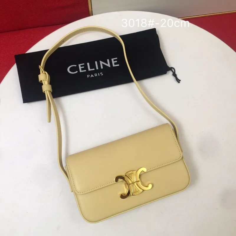Celine Pale Yellow Satchel Bag 3018 20cm - Image 3