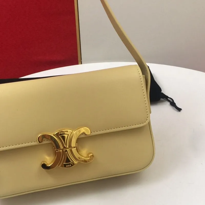 Celine Pale Yellow Satchel Bag 3018 20cm - Image 4