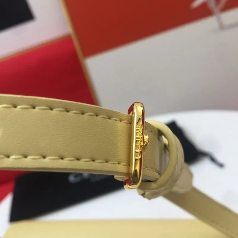 Celine Pale Yellow Satchel Bag 3018 20cm - Image 6