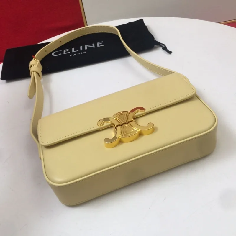 Celine Pale Yellow Satchel Bag 3018 20cm - Image 7