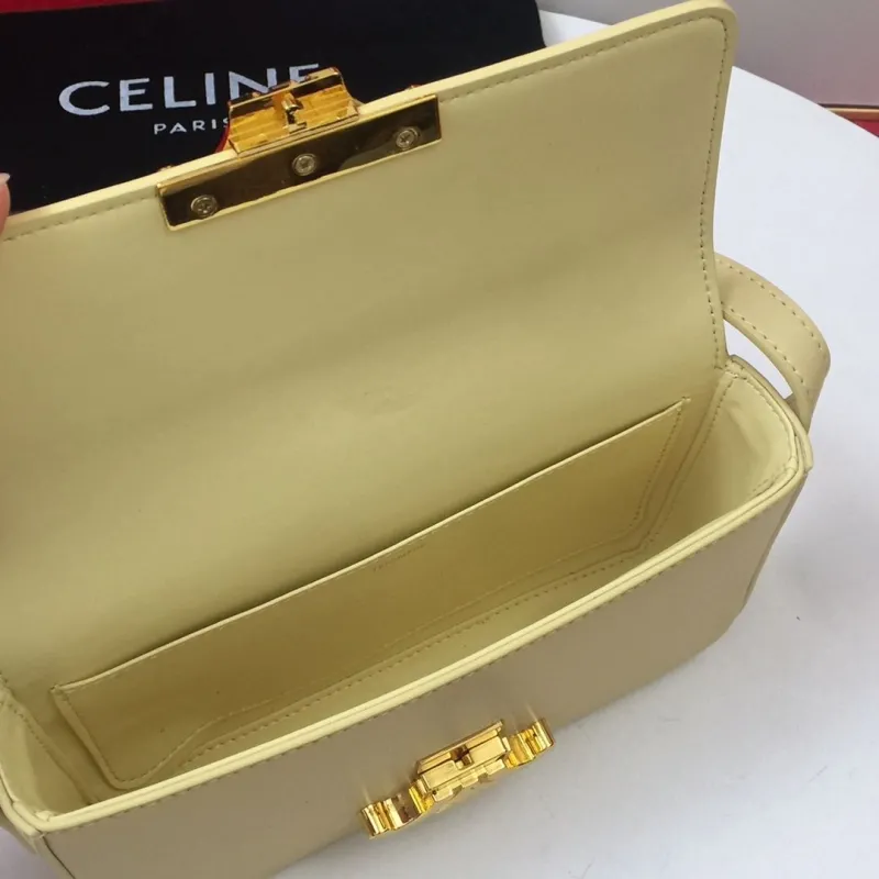 Celine Pale Yellow Satchel Bag 3018 20cm - Image 8