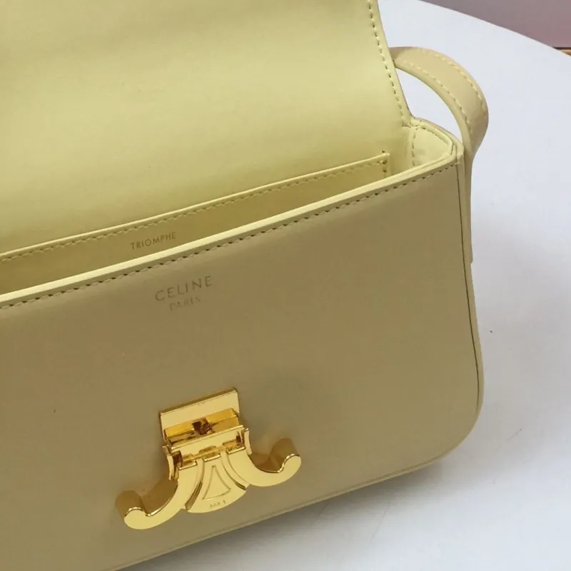 Celine Pale Yellow Satchel Bag 3018 20cm - Image 9