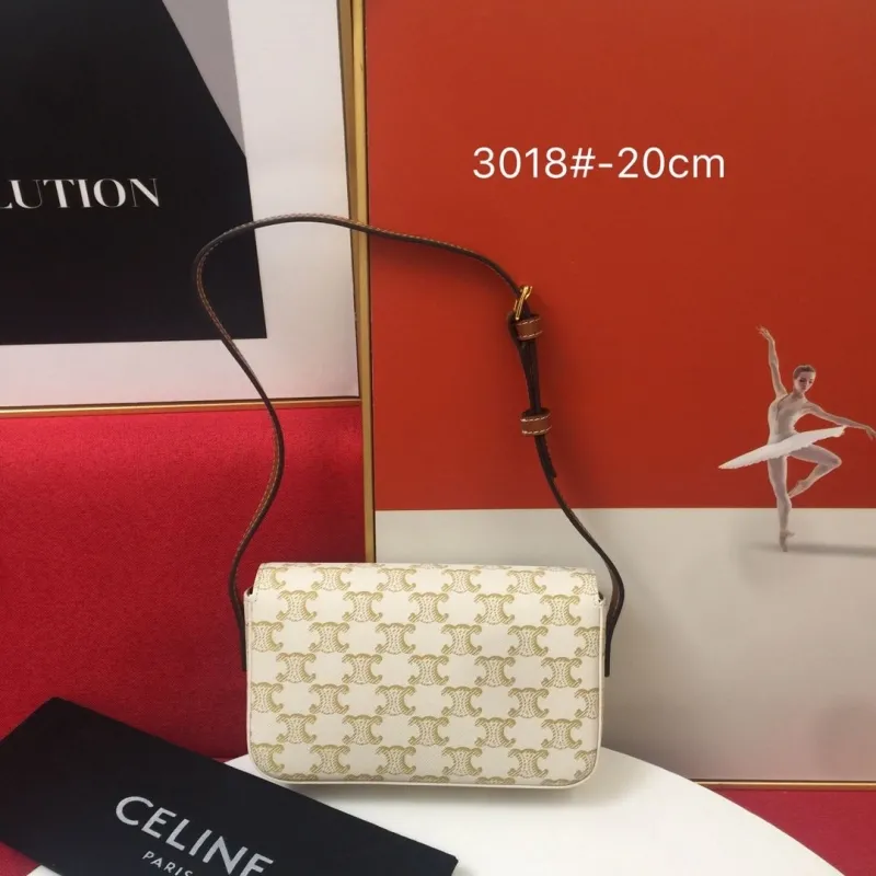 Alternative view of Celine 3018 Cream Monogram Shoulder Bag 20cm