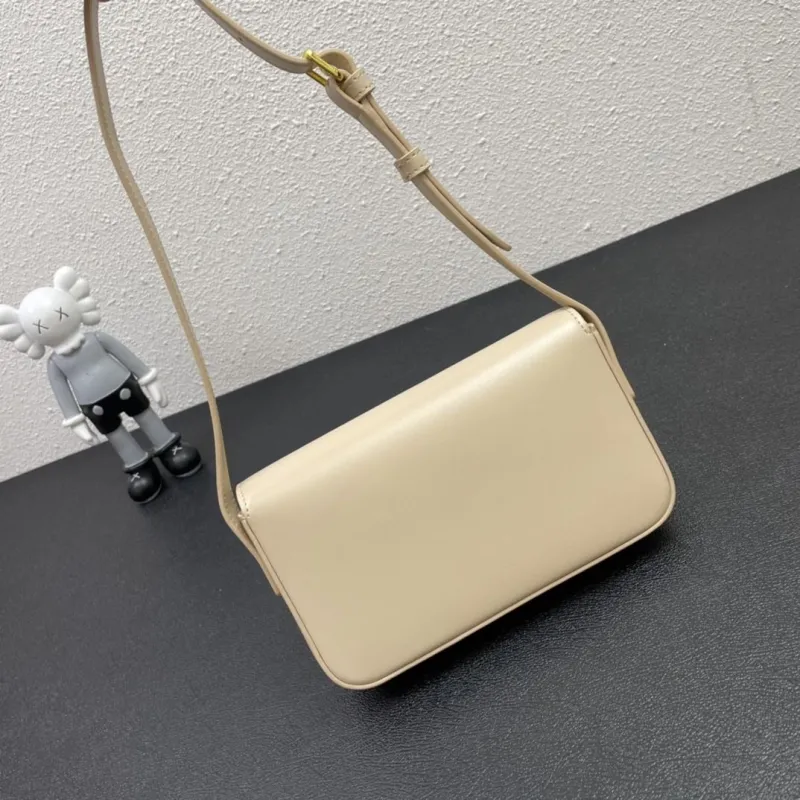 Alternative view of Celine Beige Leather Satchel Shoulder Bag