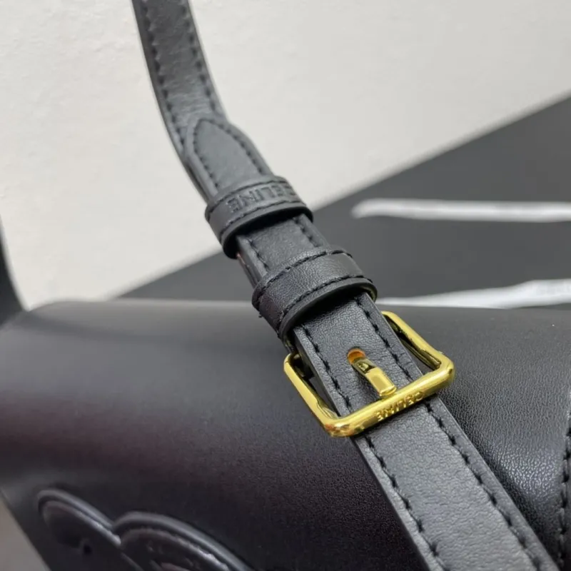 Celine Black Crossbody Saddle Bag 4201 - Image 6