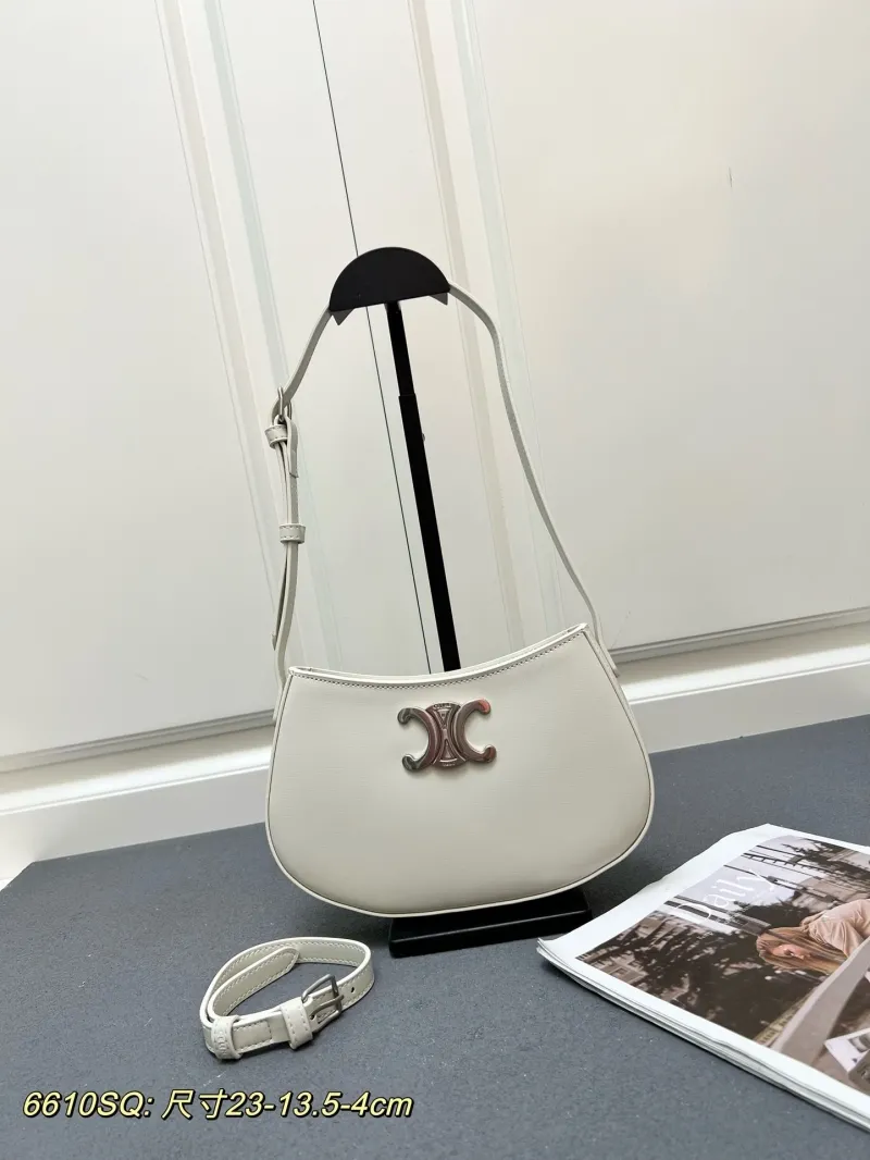 Celine Off-White Satchel Bag 6610SQ Made in Italy