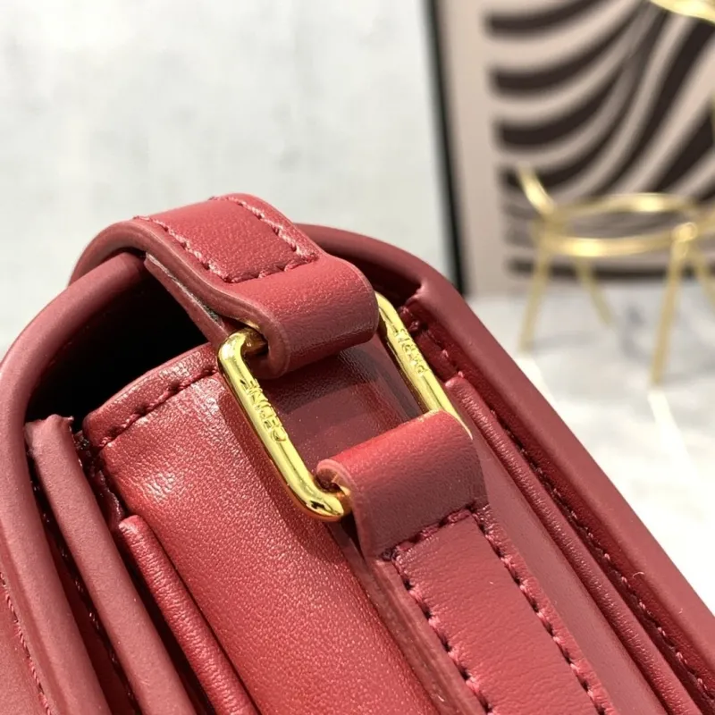 Celine Triomphe Red Crossbody Satchel Bag - Image 5