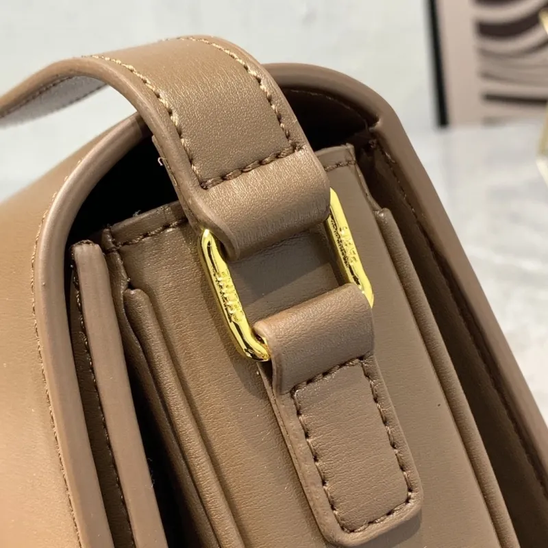 Celine Triomphe Brown Satchel Crossbody Bag - Image 5