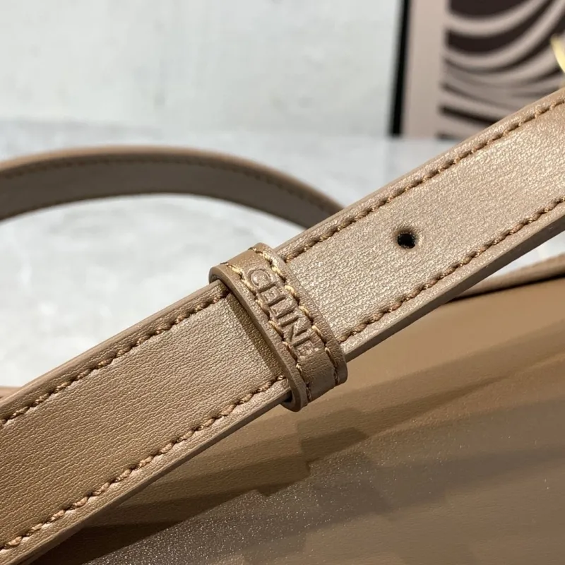 Celine Triomphe Brown Satchel Crossbody Bag - Image 6