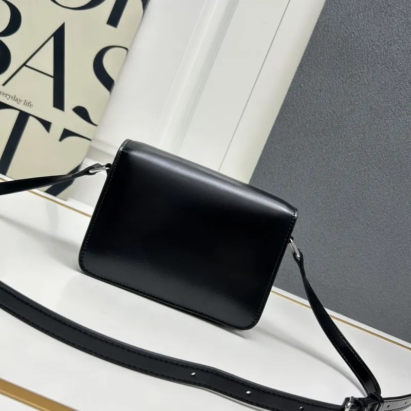 Celine Black Leather Crossbody Satchel Bag 195 - Image 3