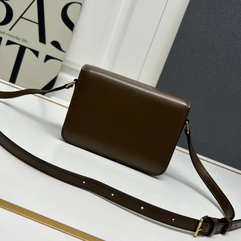 Celine Brown Leather Crossbody Satchel Bag 196 - Image 3