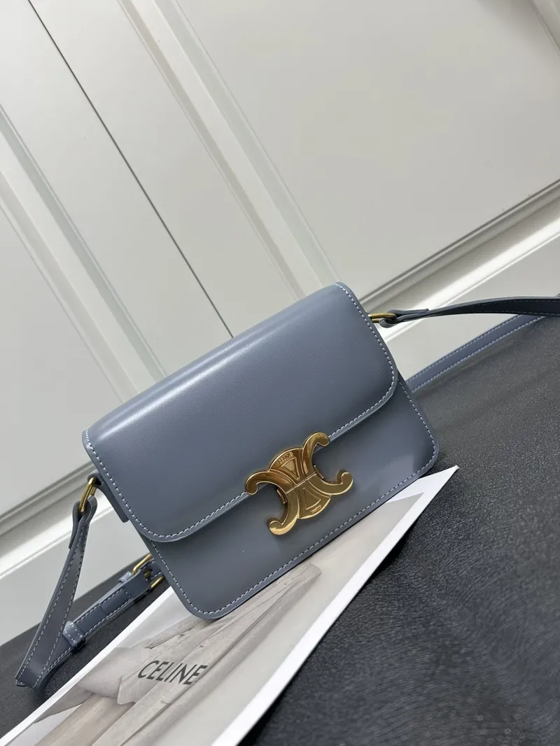 Celine Light Blue Crossbody Satchel Bag