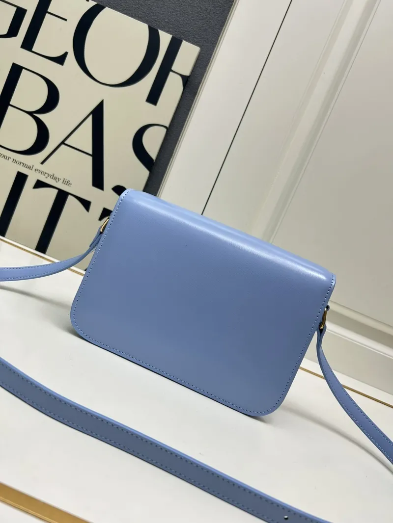 Alternative view of Celine Light Blue Satchel Crossbody Bag 201